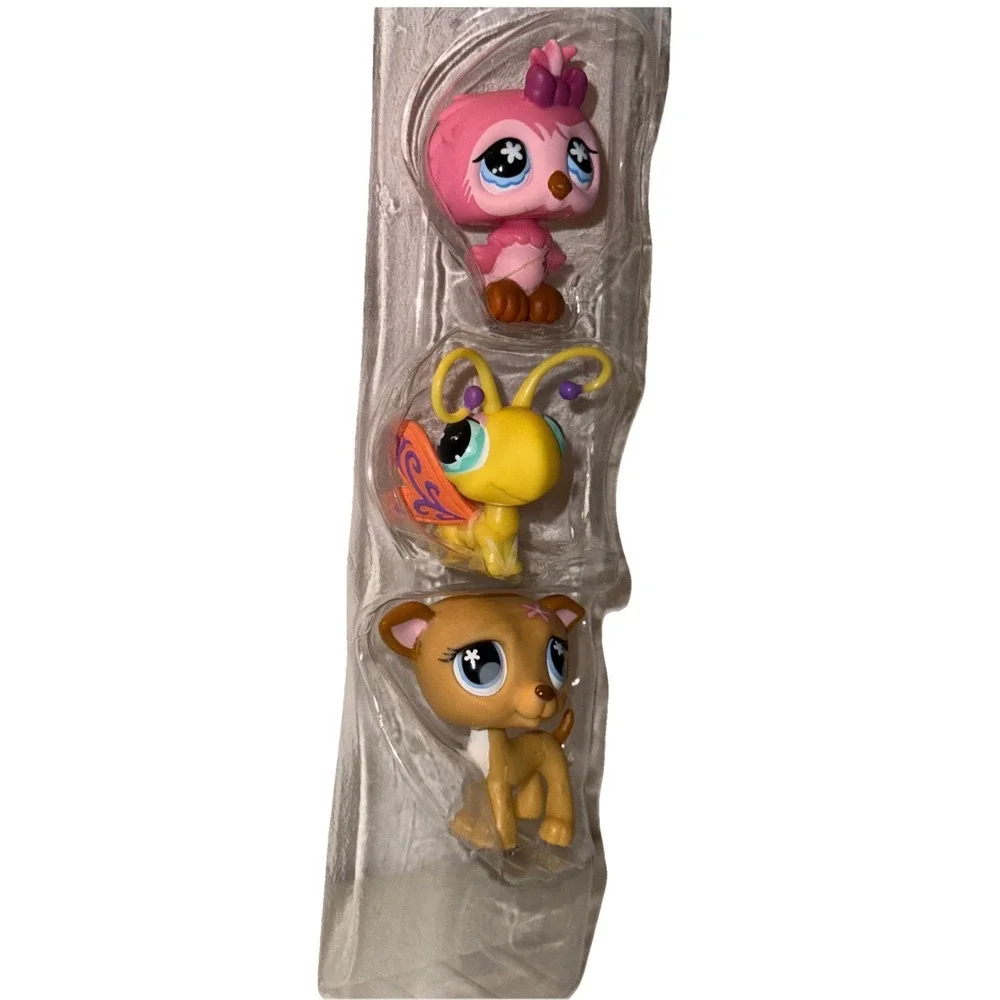 LITTLEST PET SHOP Gen 2 Cuddliest 3 pc Bird 496 Butterfly 497 Dog 498 NIP 2007